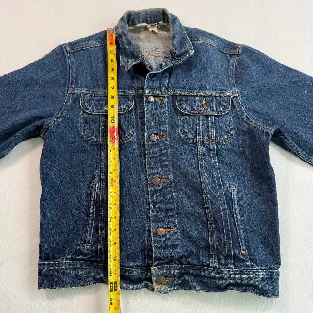 Vintage Dakota by Five Brother Denim Jean Trucker Jacket Dark Wash Made in USA